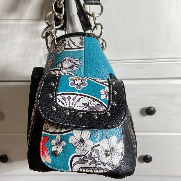Concealed Carry Sugar Skull Purse - Picture 4 of 16